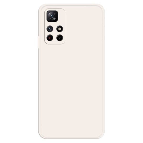 Avfasat gummerat anti-droppskydd för Xiaomi Poco M4 Pro 5G - Beige Brun