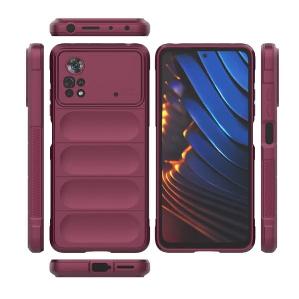 Blødt grebsformet cover til Xiaomi Poco X4 Pro 5G - Rød Red