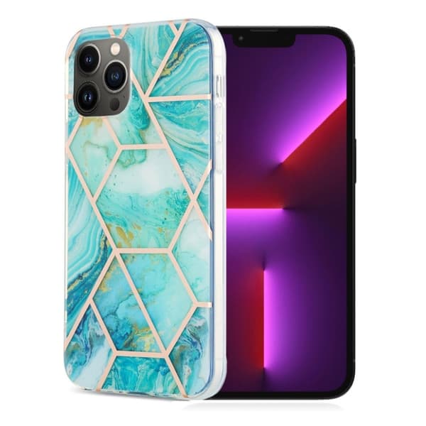Marble iPhone 13 Pro Etui - Blå Blue