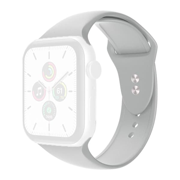 Apple Watch Series 8 (41mm) klockarmband i silikon - Ljusgrå Storlek: S / M Silvergrå