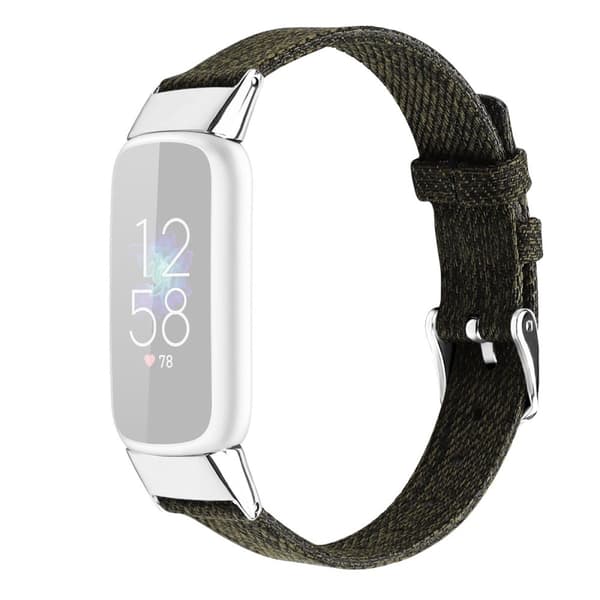 Fitbit Luxe -kangaskellon hihna - Mustanvihreä / Koko: S Green