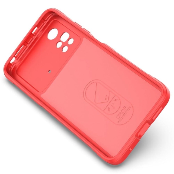 Mjukt greppformat Xiaomi Poco M4 Pro skal - Röd Röd