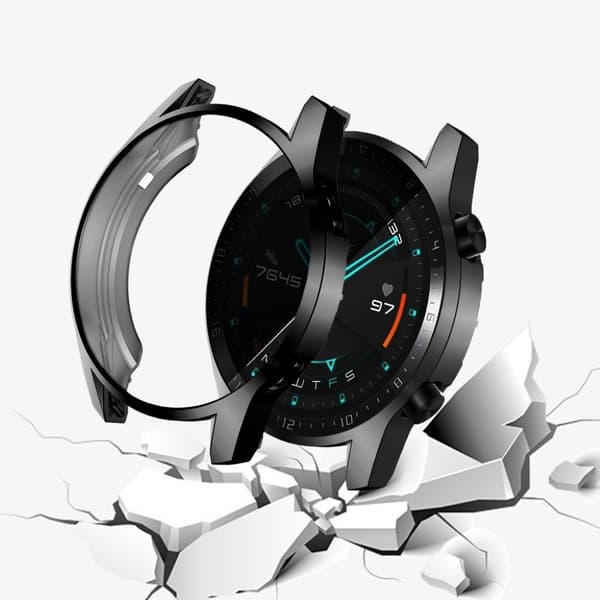 Huawei Watch GT 2 46mm stilfuldt TPU-cover - Sort Black
