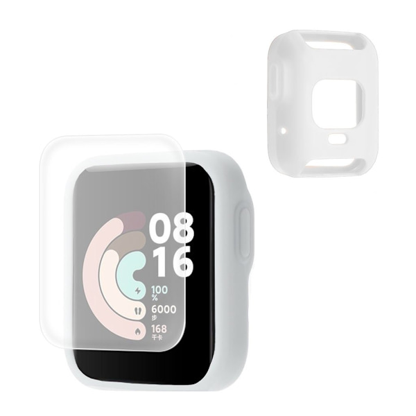 HAT PRINCE Xiaomi Redmi Watch TPU cover + screen protector - White Vit