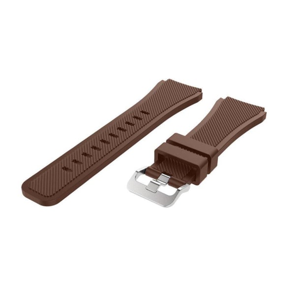 Samsung Galaxy Watch (46mm) tvilli pintainen joustava silikooni vaihdettava ranneke - Ruskea Brown