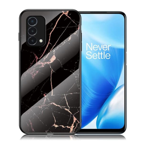 Fantasy Marble OnePlus Nord N200 5G cover - Guld Sort Marmor Black