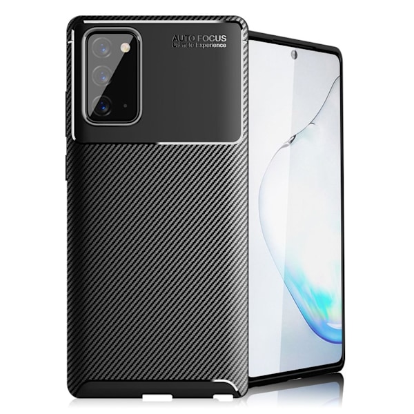 Carbon Shield Samsung Galaxy Note 20 deksel - Svart Black