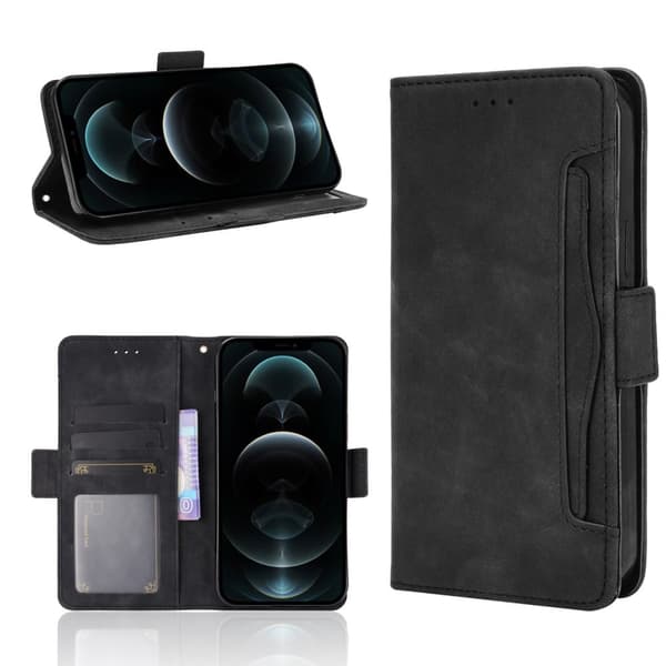 Moderni Nahkalaukku For iPhone 13 Pro Max - Musta Black