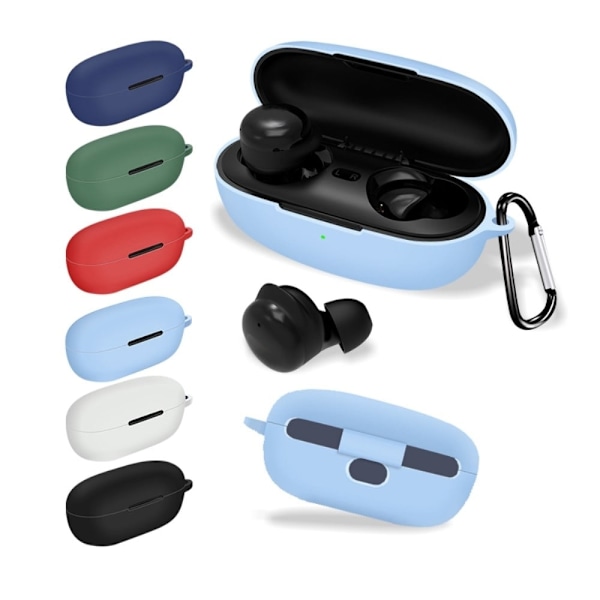 QCY T17 silikoneetui med spænde - Sort Black
