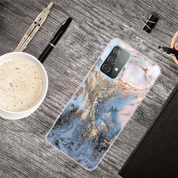 Deco Samsung Galaxy A73 Etui - Bluish Gull Klinkekule Multicolor