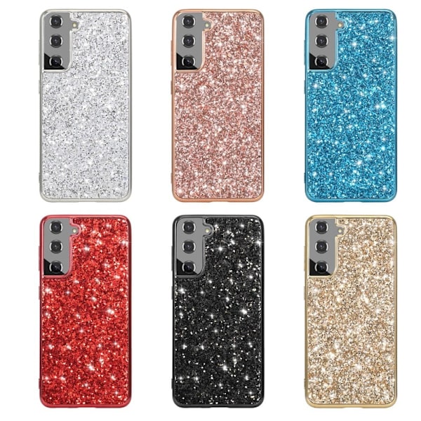 Glitter Samsung Galaxy S22 Plus cover - Sølv/Grå Silver grey