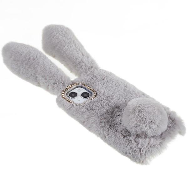 Bunny iPhone 14 Suojakuori - Vaalean Harmaa Silver grey