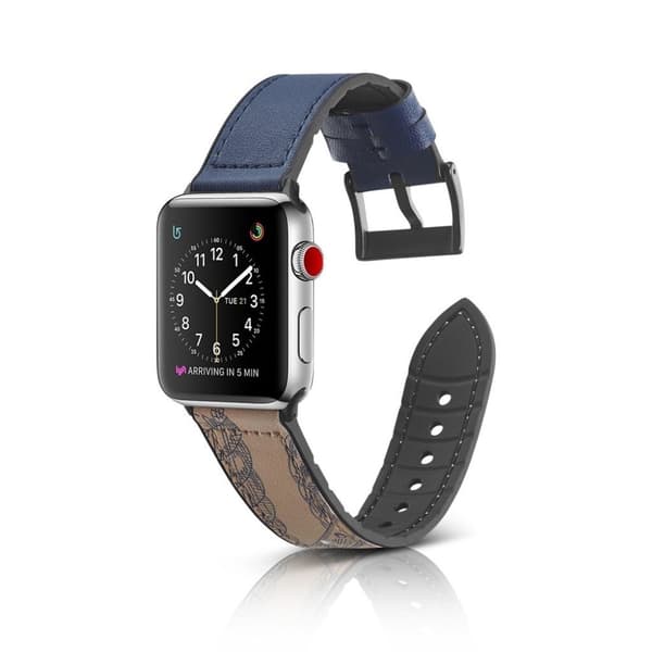 Apple Watch Series 6 / 5 44mm mönster silikon klockarmband - blå / grå multifärg