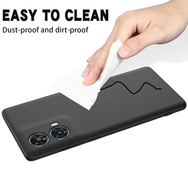 Matte Liquid Motorola Moto G85 silikone cover - Sort Black