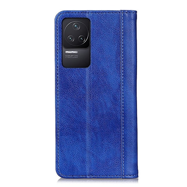 Äkta läder Xiaomi Redmi K50 / Xiaomi Redmi K50 Pro fodral med magnetisk stängning Blå