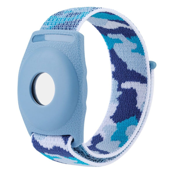 AirTags nylonstrop til børn - Blå Camouflage Blue