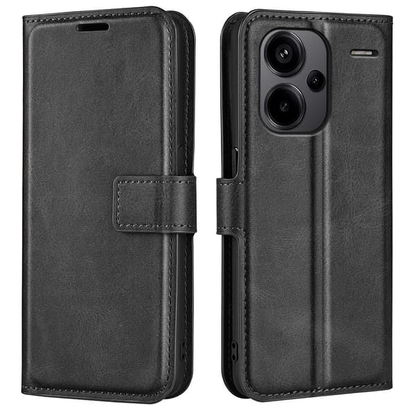 Lompakko Nahkakotelo For Xiaomi Redmi Note 13 Pro+ - Musta Red