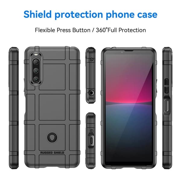 Rugged Shield Etui Sony Xperia 10 V - Svart Black