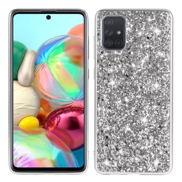 Glitter Samsung Galaxy S10 Lite skal - Silver/Grå Silvergrå