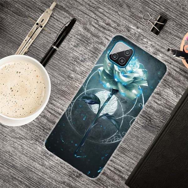 Deco Samsung Galaxy A12 5G Etui - Smuk blomst Multicolor