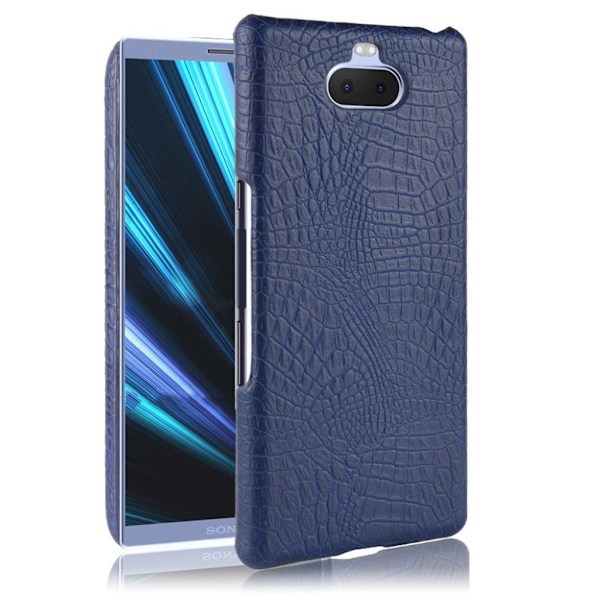 Sony Xperia 10 Plus krokodille deksel - Dark Blue Blue
