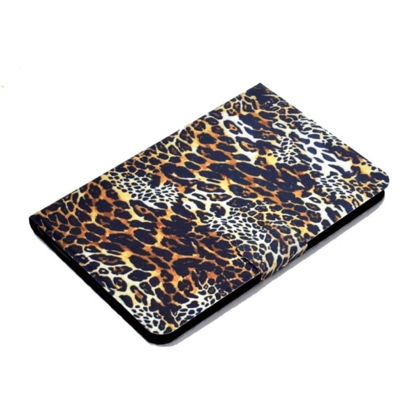 Amazon Fire 7 (2022) cool pattern leather case - Leopard multifärg