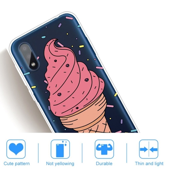 Deco Samsung Galaxy A01 kuoret - Vaaleanpunainen jäätelö Multicolor