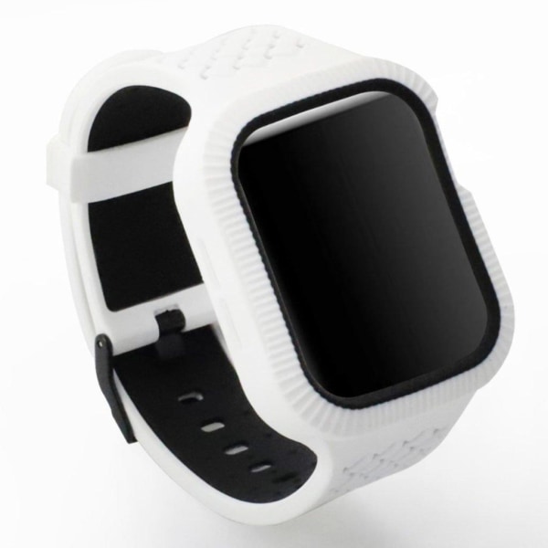 Apple Watch Series 4 40mm To tone silikone Urrem - Hvid / Sort White