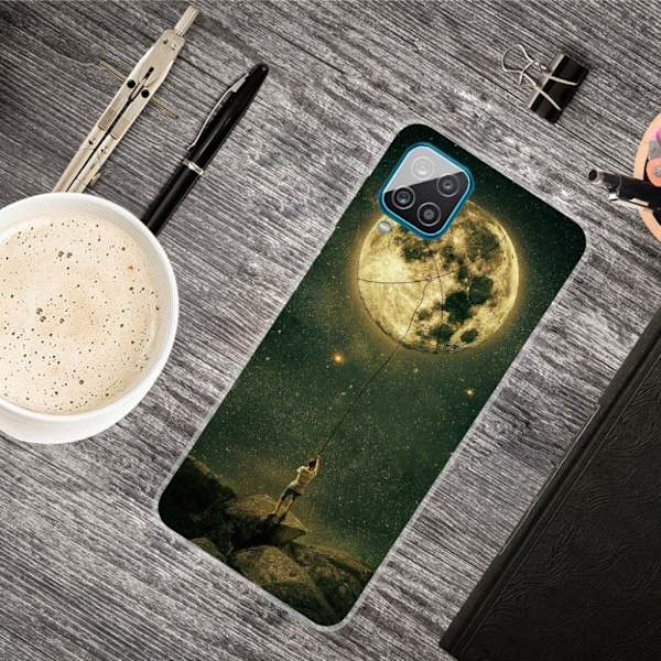 Deco Samsung Galaxy A12 5G skal - Måne multifärg