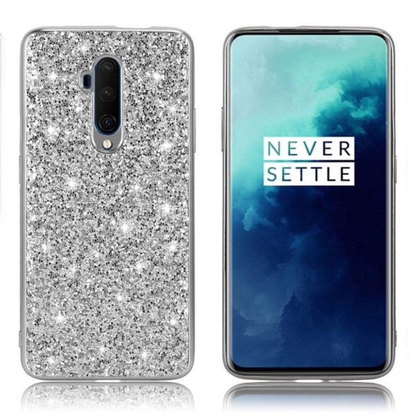 Glitter OnePlus 7T Pro cover - Sølv Silver grey