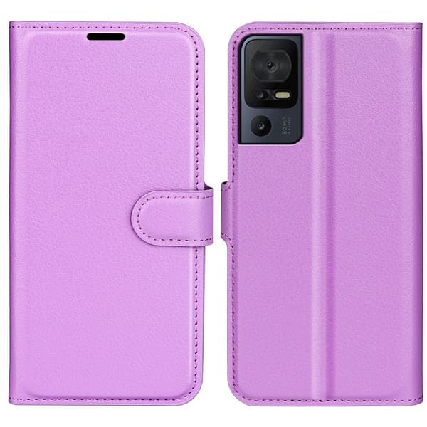 Klassisk TCL 40 SE flip etui - Lilla Purple