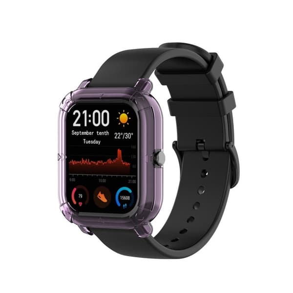 Amazfit GTS holdbar klar etui - Transparent Lilla Purple