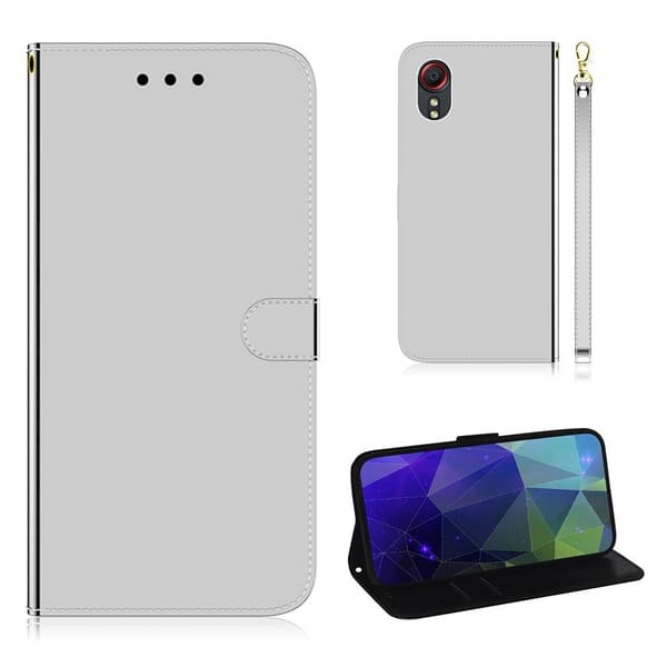 Mirror Samsung Galaxy Xcover 5 Flip Etui - Sølv Silver grey