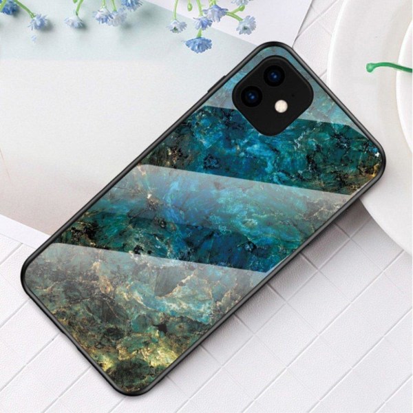 Fantasy Marmor iPhone 11 skal - Smaragd Grön