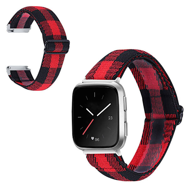 Apple Watch 44mm elastinen ranneke - Musta / Punainen Multicolor