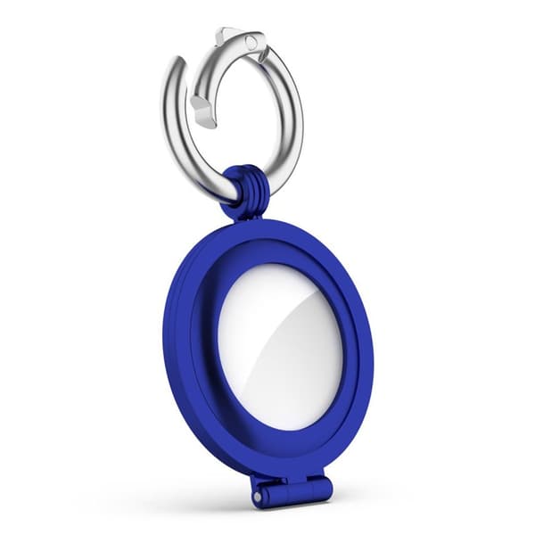 AirTags glansdeksel med nøkkelring - Mørkeblå Blue