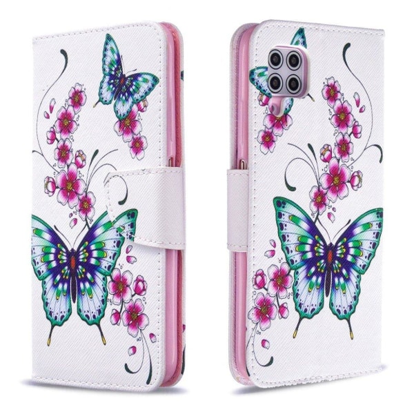 Wonderland Huawei P40 Lite / Nova 6 SE Etui - Sommerfugl og Blom Multicolor