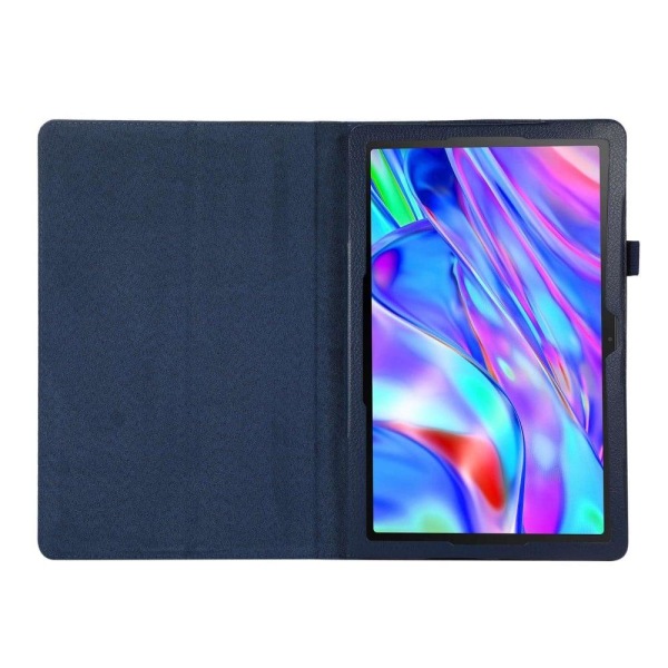Foldable case with Lichi-texture for Lenovo Tab M10 Plus (Gen 3) Blå
