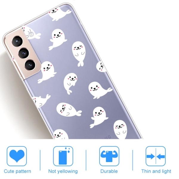 Deco Samsung Galaxy S22 Etui - Delfiner White