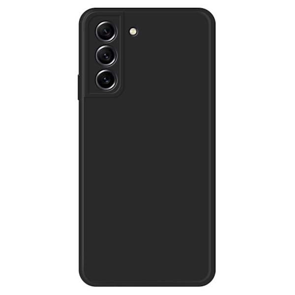 Viistetty pudotusta estävä kumipäällysteinen suojus Samsung Galaxy S21 FE:lle - Musta Black