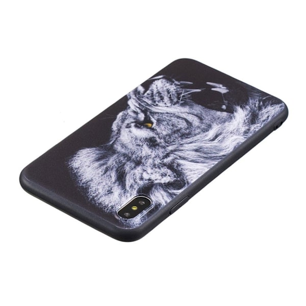 iPhone Xs Max mobilskal silikon tryckmönster - Varg multifärg