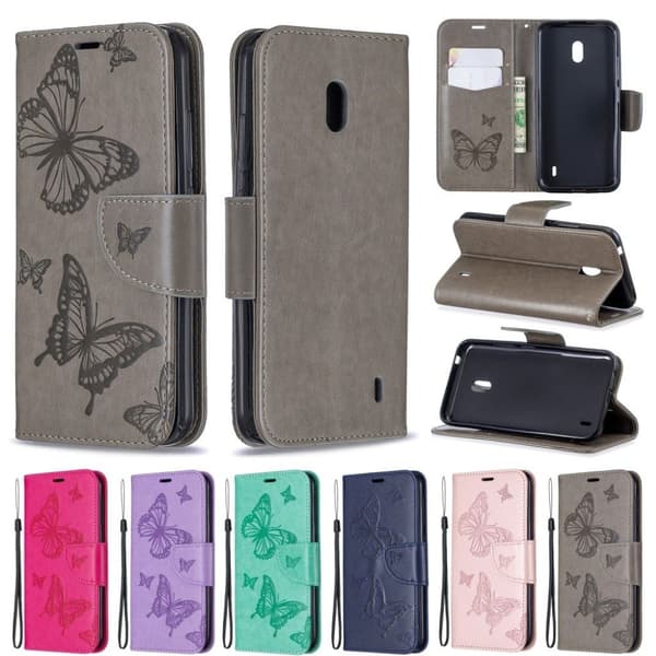 Butterfly Nokia 2.2 veske - Grå Silver grey