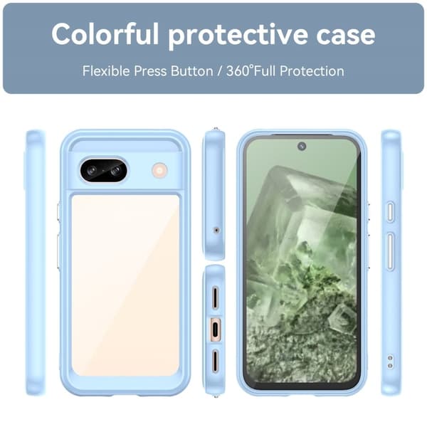 Google Pixel 8A smart akryl cover - Blå Blue