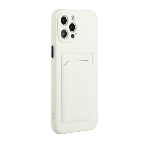 Card Holder Suojakuori For iPhone 12 Pro Max - Valkoinen White