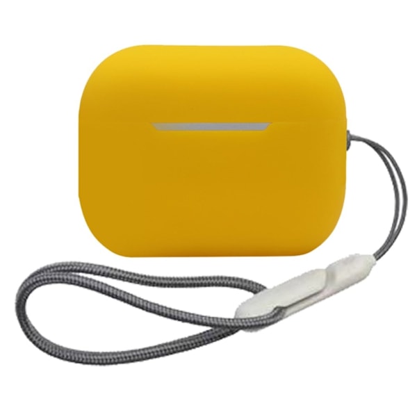 AirPods Pro 2 silikoneetui med snor - Gul Yellow
