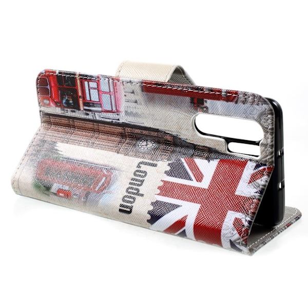 Huawei P30 Pro kryds tekstur læder flip etui - London Elementer Multicolor