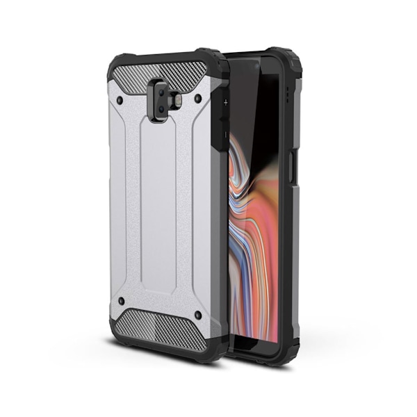 Samsung Galaxy J6 Plus (2018) kilpikova hybriidi muovinen takasuoja kuori - Harmaa Silver grey