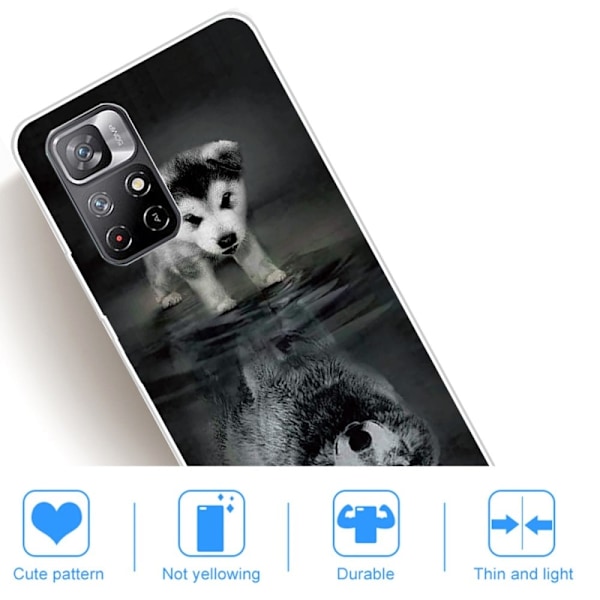 Deco Xiaomi Redmi Note 11T 5G / Note 11s 5g Suojakotelo - Koira Black