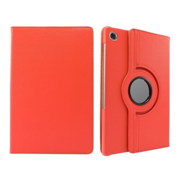 Lenovo Tab M10 FHD Plus 360 graders litchi-tekstur læderetui - Orange Orange