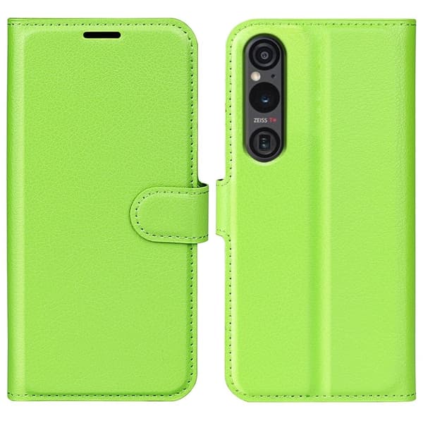 Klassisk Sony Xperia 1 VI flip etui - Grøn Green